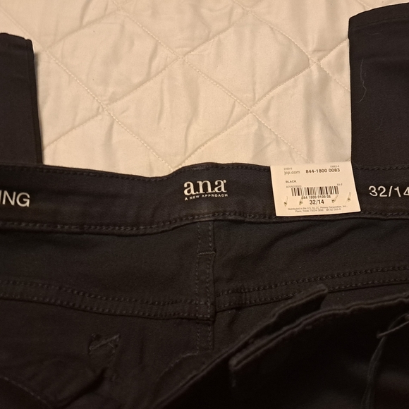 a.n.a. Black Stretchy Jeggings 32/14 new - Picture 5 of 6